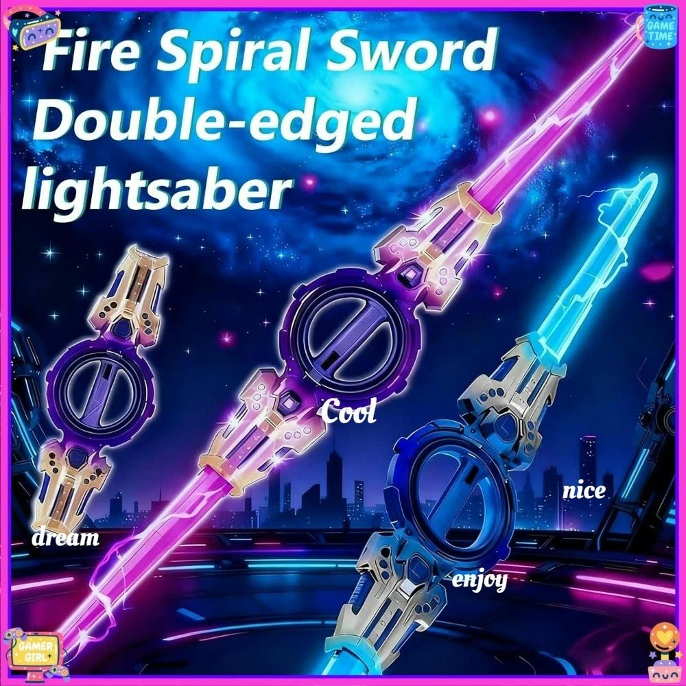 Electric Gyro Light Sword – 360° Spinning LED Action Blade
