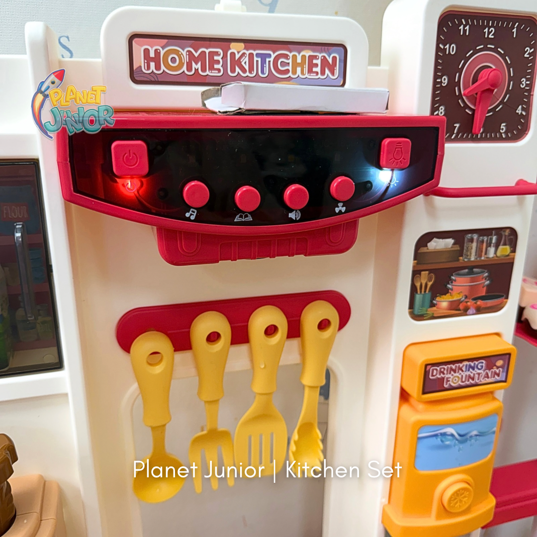 Extra Large Double-Sided Kids Kitchen Playset – 74 PCS Cooking Station