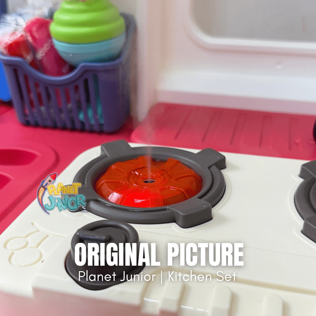 Extra Large Double-Sided Kids Kitchen Playset – 74 PCS Cooking Station