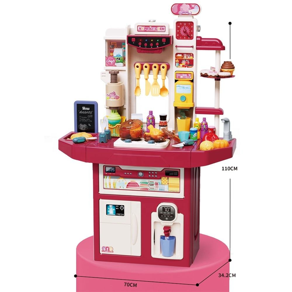 Extra Large Double-Sided Kids Kitchen Playset – 74 PCS Cooking Station