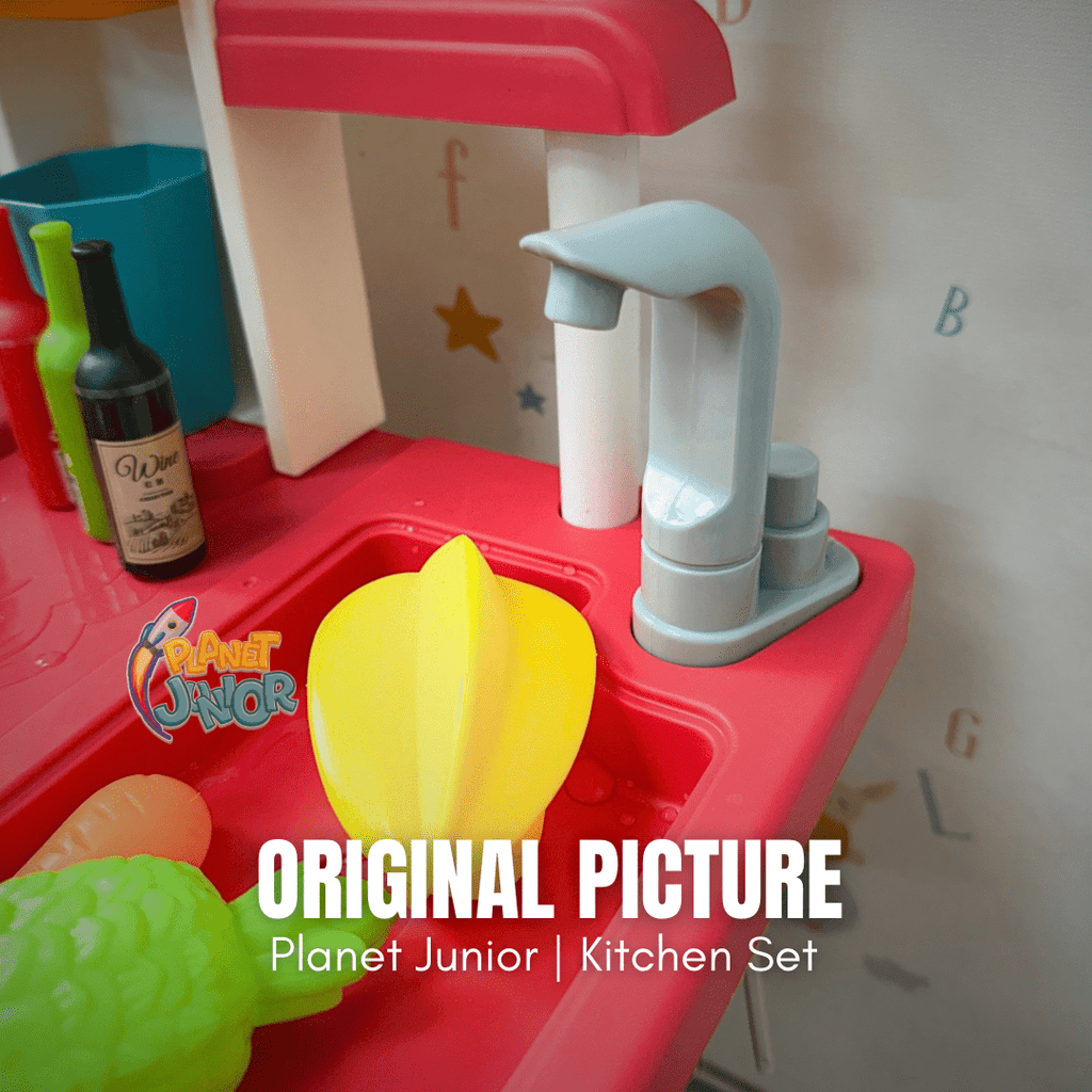 Extra Large Double-Sided Kids Kitchen Playset – 74 PCS Cooking Station