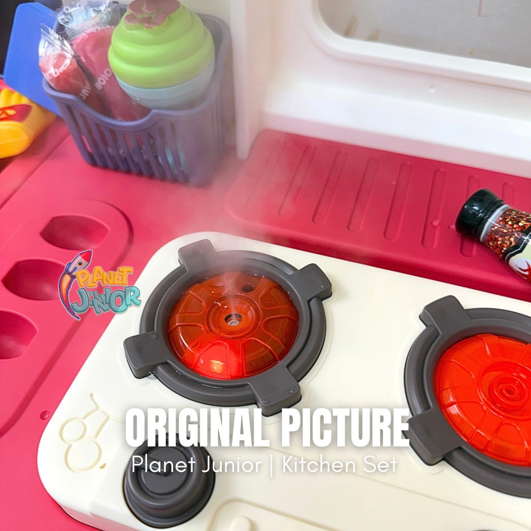 Extra Large Double-Sided Kids Kitchen Playset – 74 PCS Cooking Station