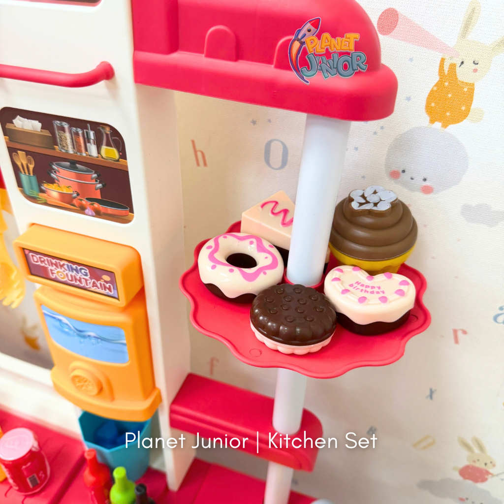 Extra Large Double-Sided Kids Kitchen Playset – 74 PCS Cooking Station