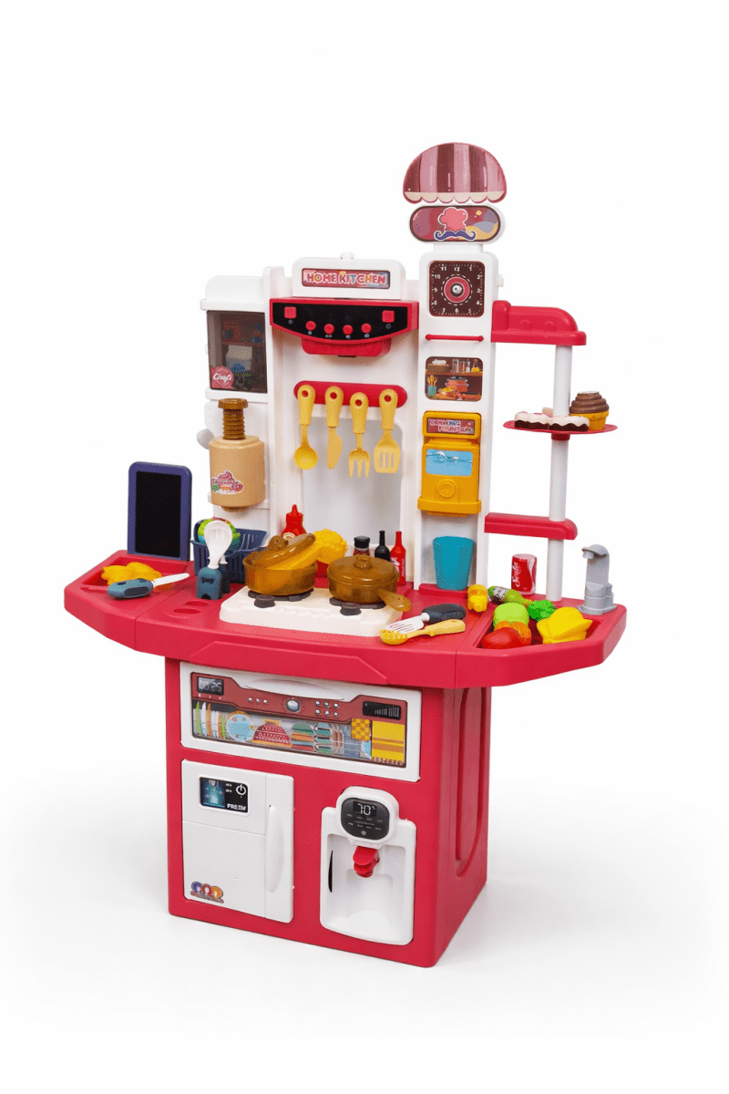 Extra Large Double-Sided Kids Kitchen Playset – 74 PCS Cooking Station