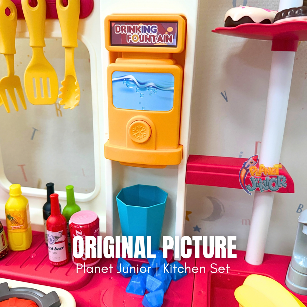 Extra Large Double-Sided Kids Kitchen Playset – 74 PCS Cooking Station