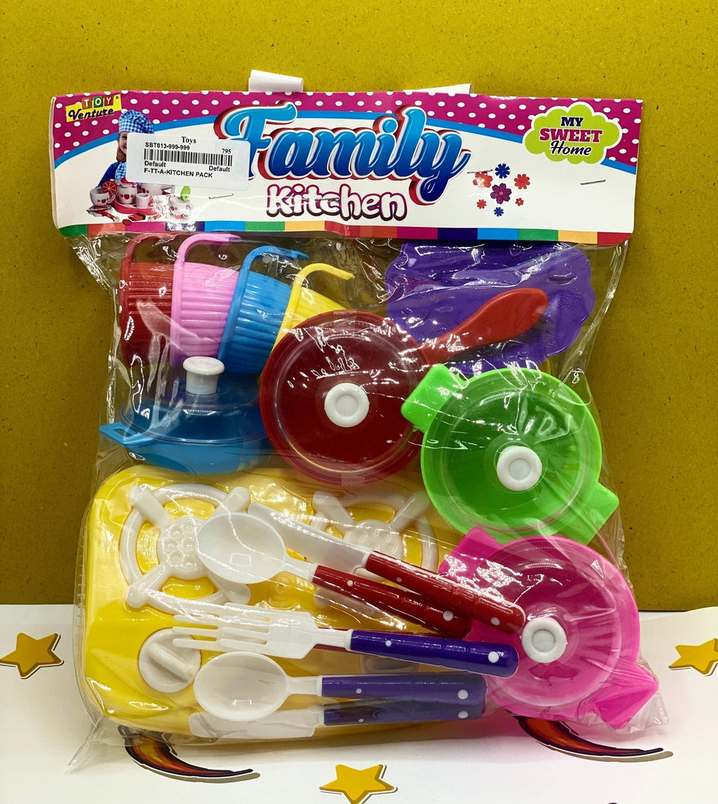 Family Kitchen Pretend Play Cooking Set – Pots, Pans & Utensils for Kids