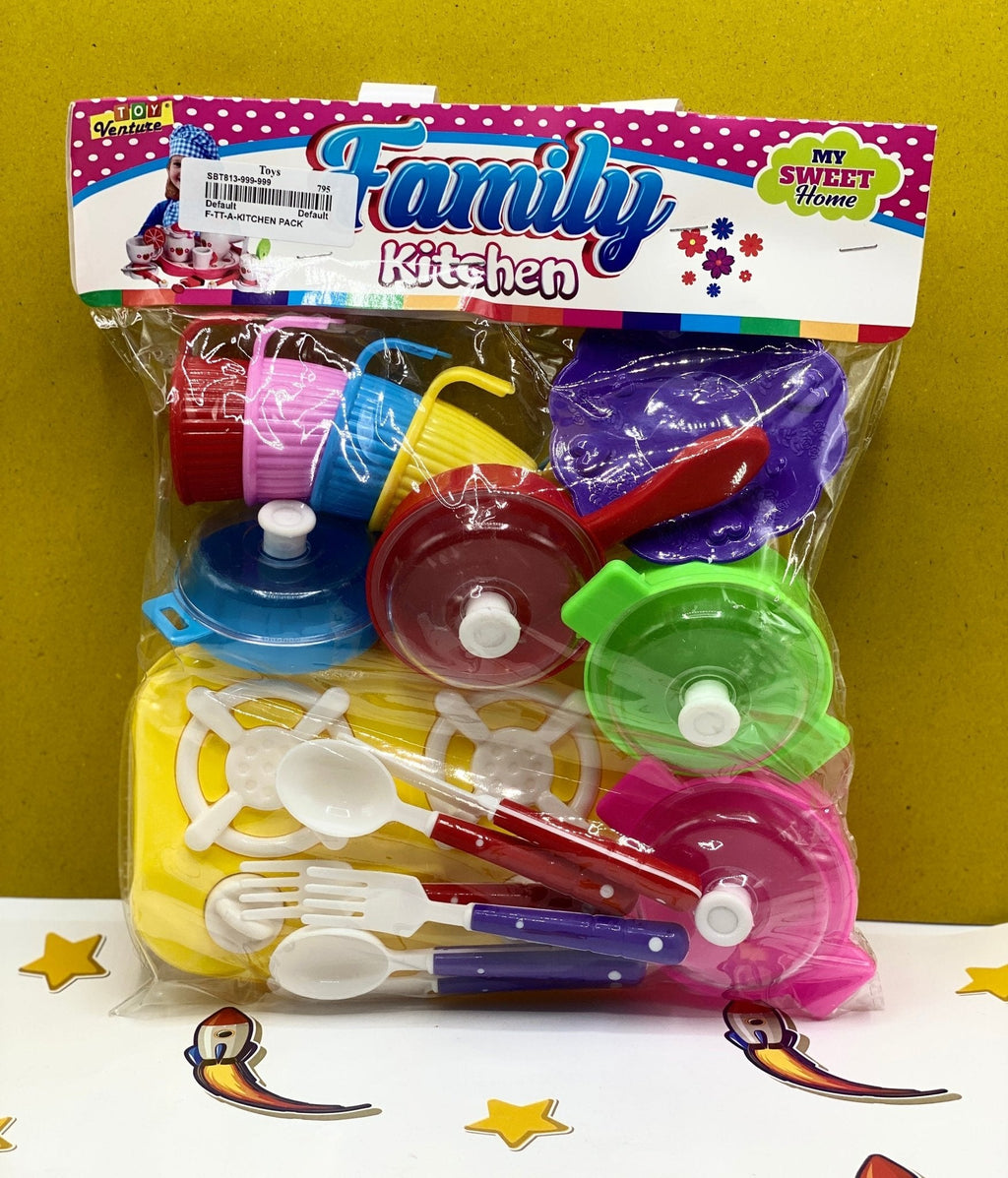 Family Kitchen Pretend Play Cooking Set – Pots, Pans & Utensils for Kids