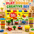 Colorful Play Dough Extruder Set with 8 Dough Tubs & Creative Shape Press Machine for Kids
