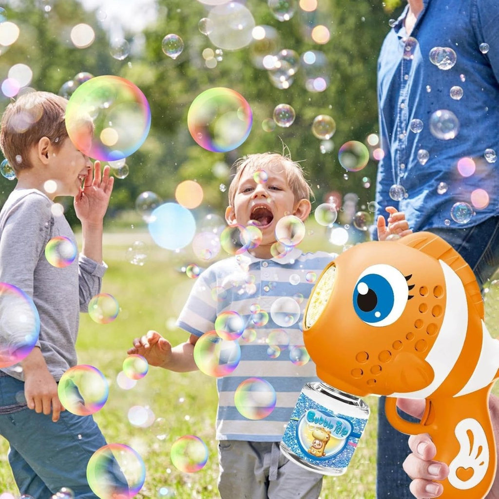 Fish Bubble Blaster Gun – Automatic Bubble Fun with Lights
