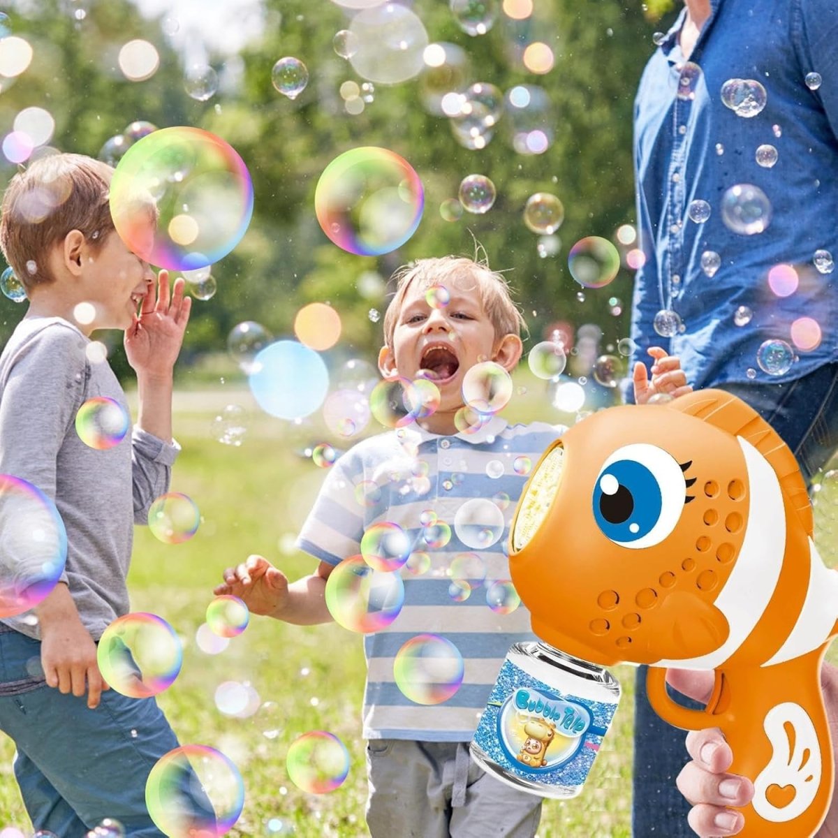 Fish Bubble Blaster Gun – Automatic Bubble Fun with Lights
