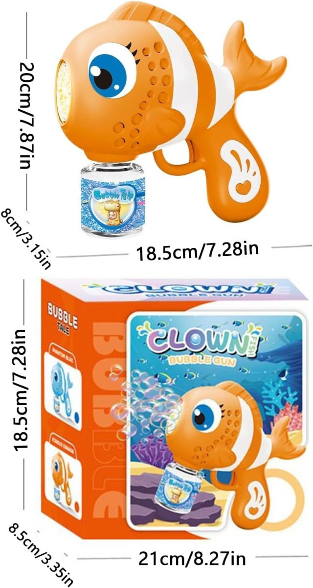 Fish Bubble Blaster Gun – Automatic Bubble Fun with Lights