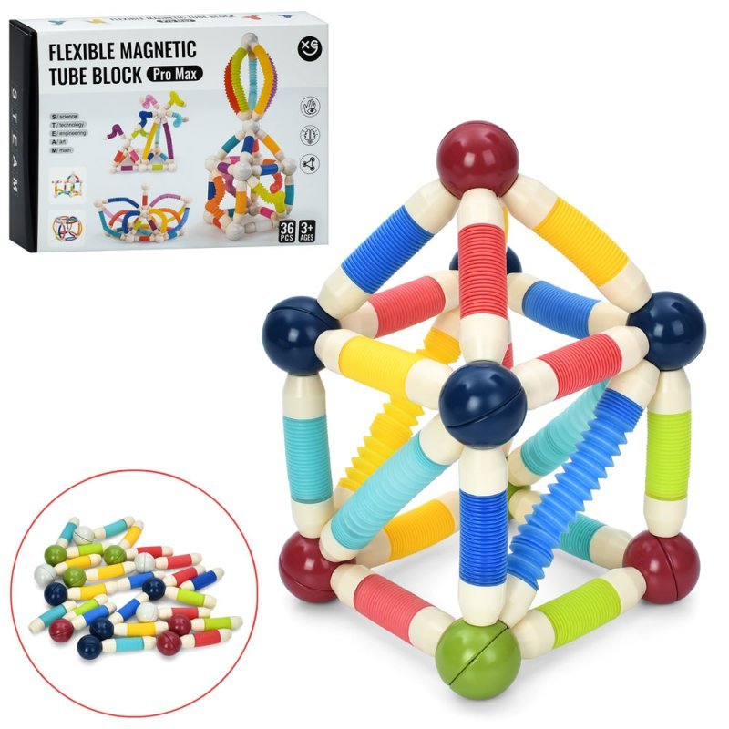 🧲 Flexible Stretchable Pop Tube Magnetic Sticks Building Set – Creative STEM Toy