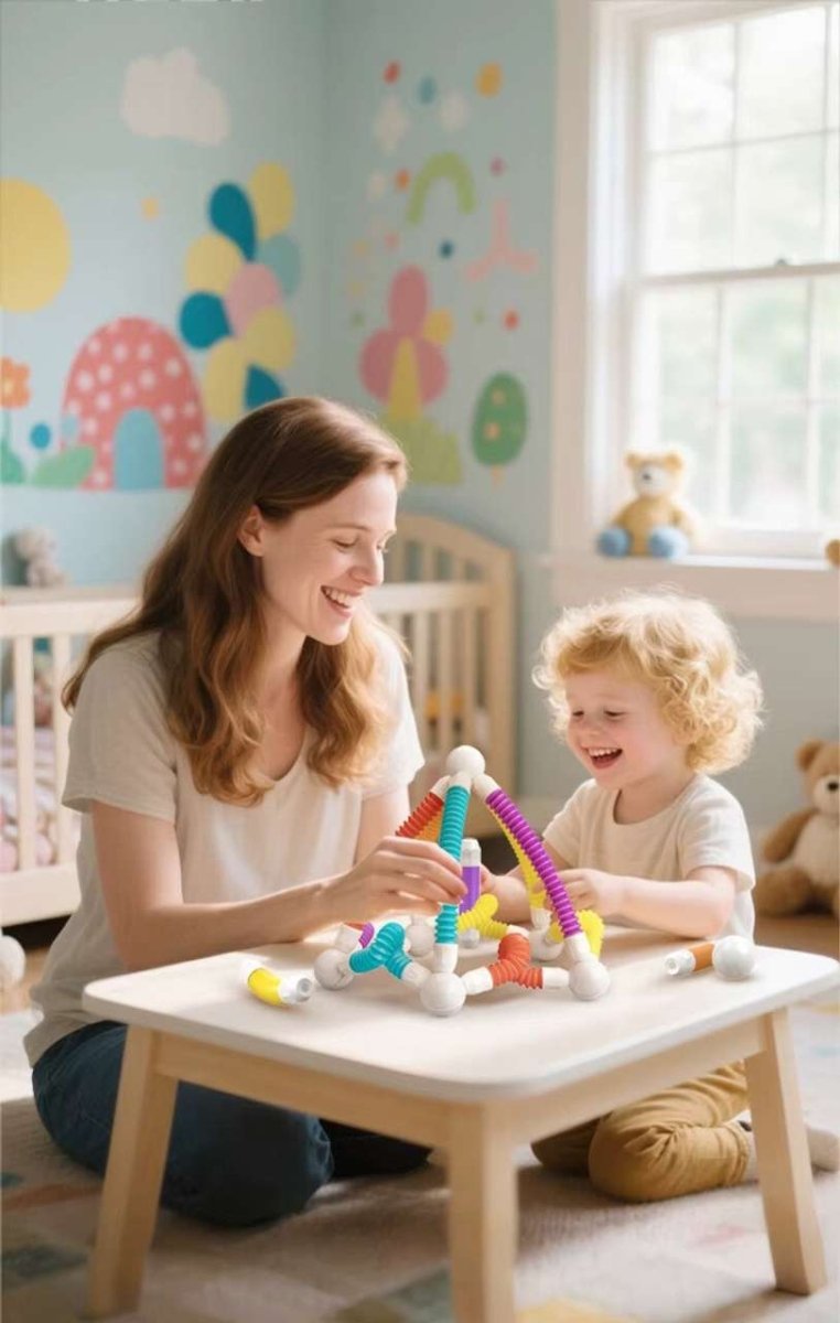 🧲 Flexible Stretchable Pop Tube Magnetic Sticks Building Set – Creative STEM Toy