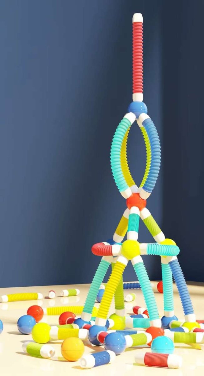 🧲 Flexible Stretchable Pop Tube Magnetic Sticks Building Set – Creative STEM Toy