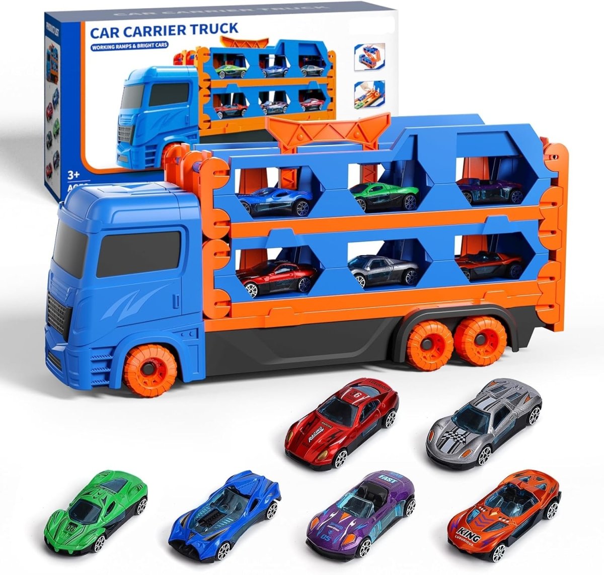 5Ft+ Long Foldable Transport Truck with Race Track