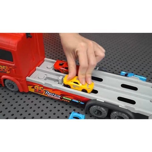 🚚💥 Foldable Transport Truck Toy with Car Ejection Launcher