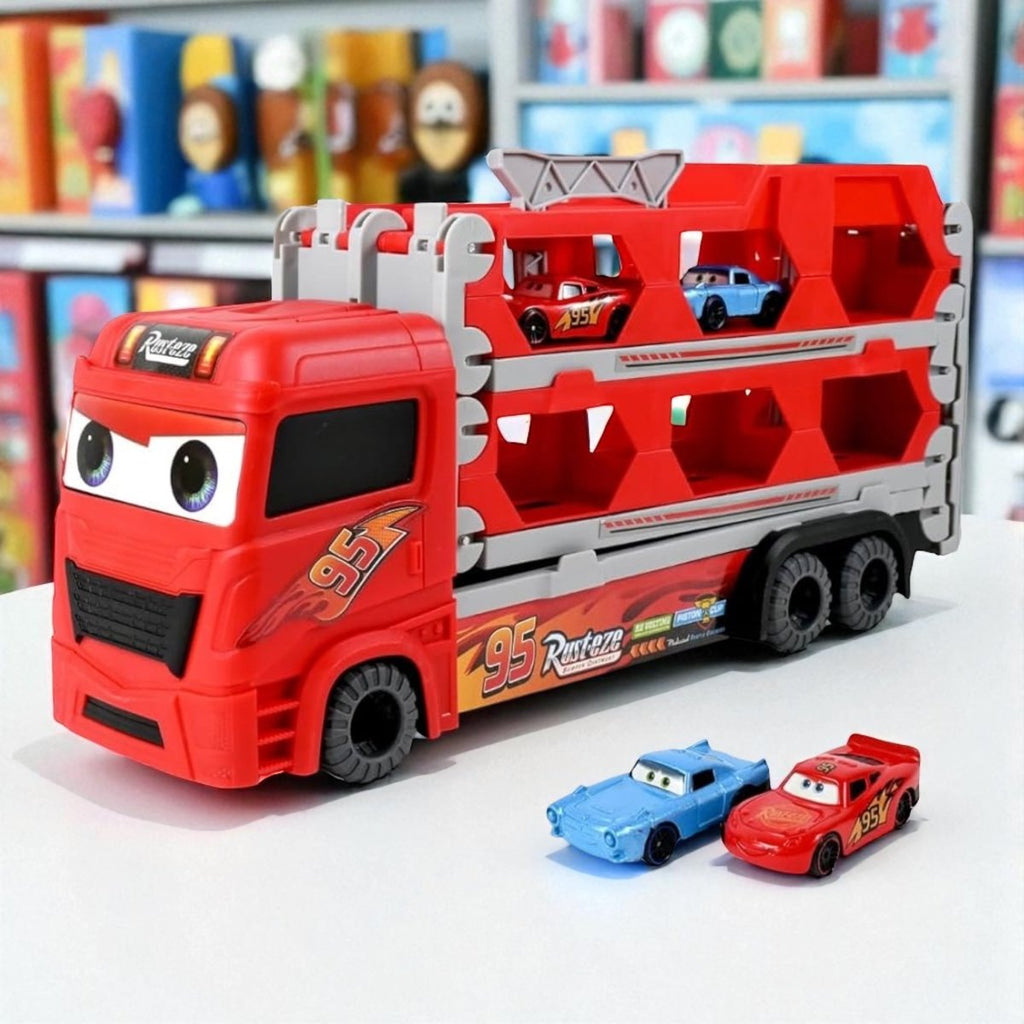 🚚💥 Foldable Transport Truck Toy with Car Ejection Launcher