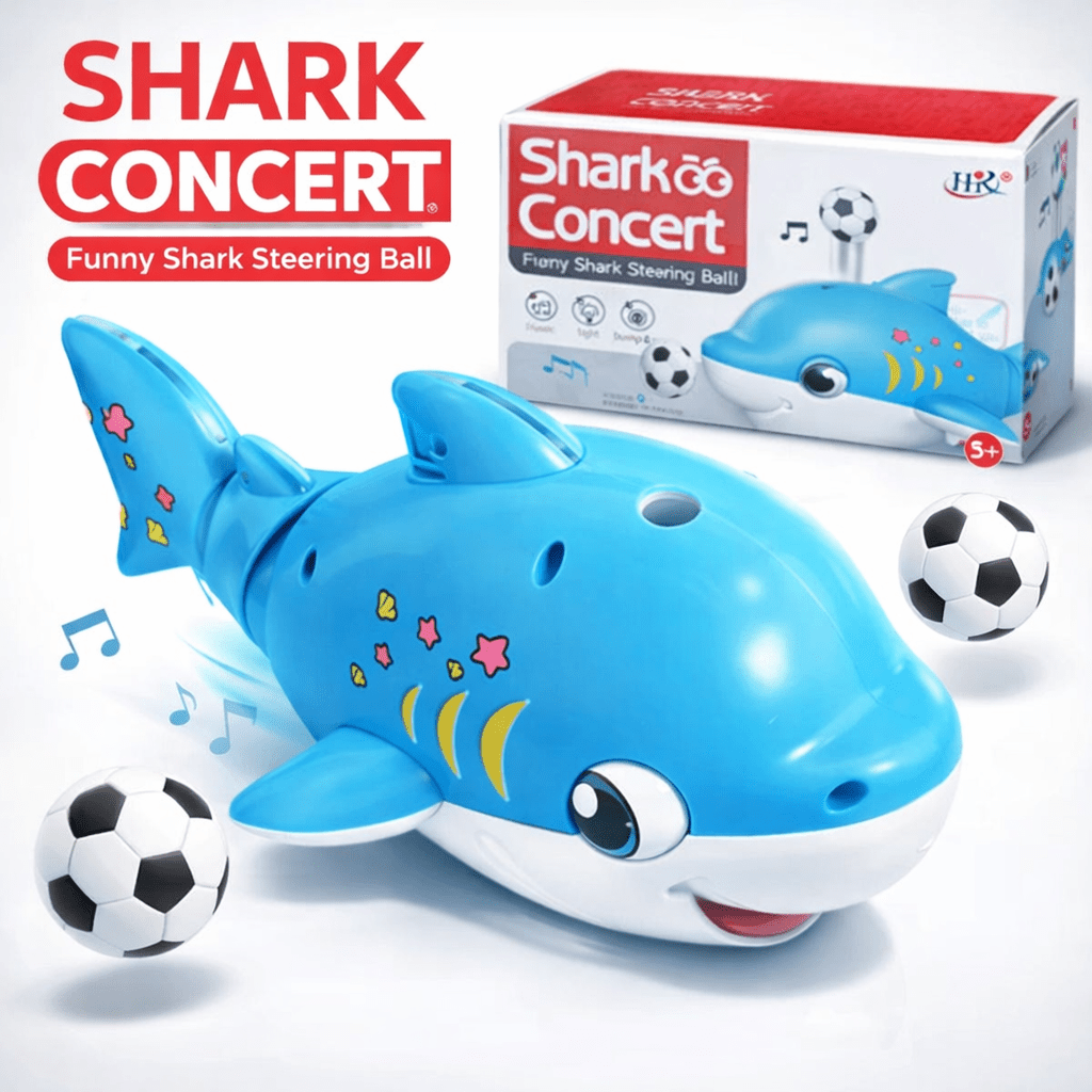 Fun Moving & Blowing Ball Musical Shark