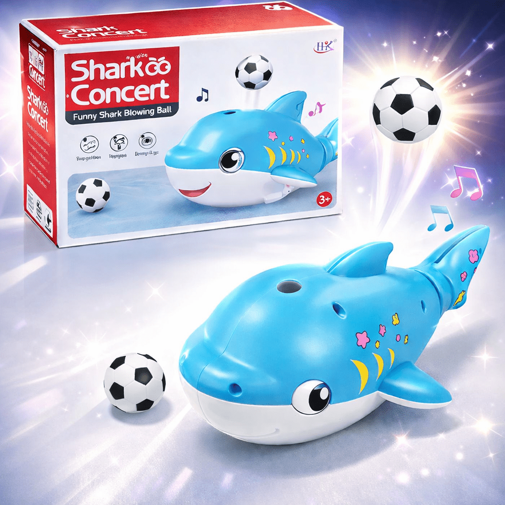 Fun Moving & Blowing Ball Musical Shark