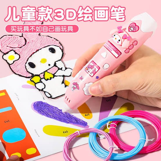 Hello Kitty 3D Printing Pen – Rechargeable & Safe for Kids!