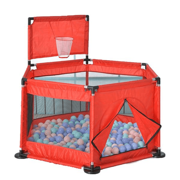Hexagon Kids Playpen Tent with 30 Balls – Safe Indoor Ball Pit Play Area 🎪✨