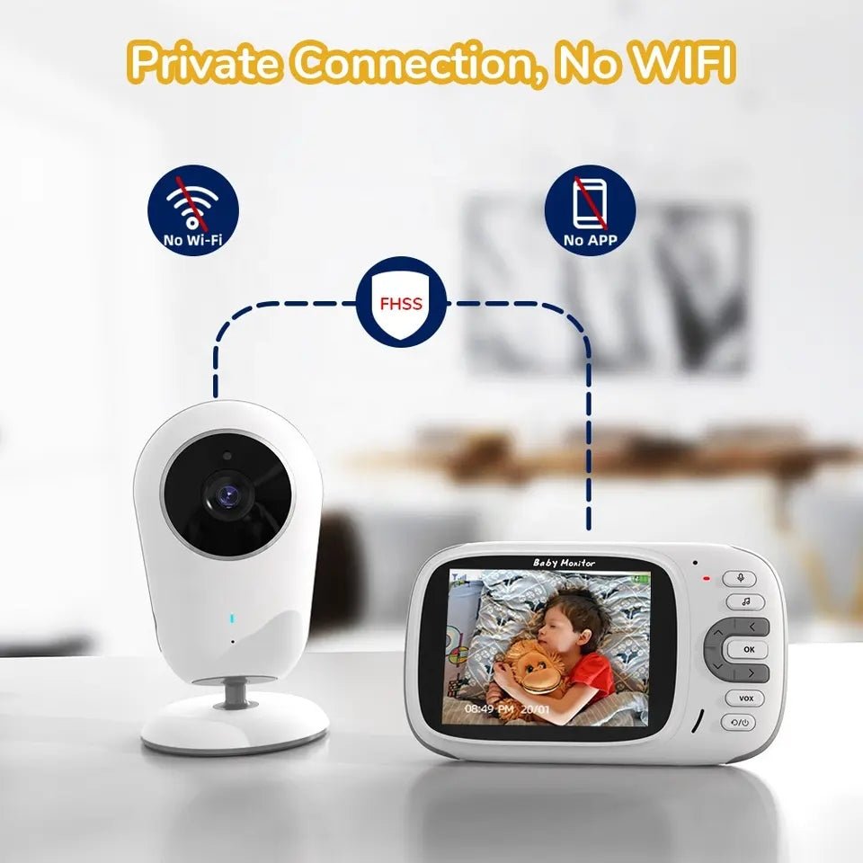 High-Resolution Baby Video Monitor – 3.2" LED, Clear Audio & Safe Connection