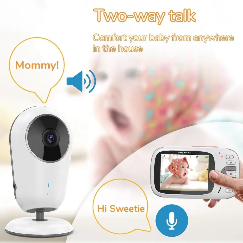 High-Resolution Baby Video Monitor – 3.2" LED, Clear Audio & Safe Connection