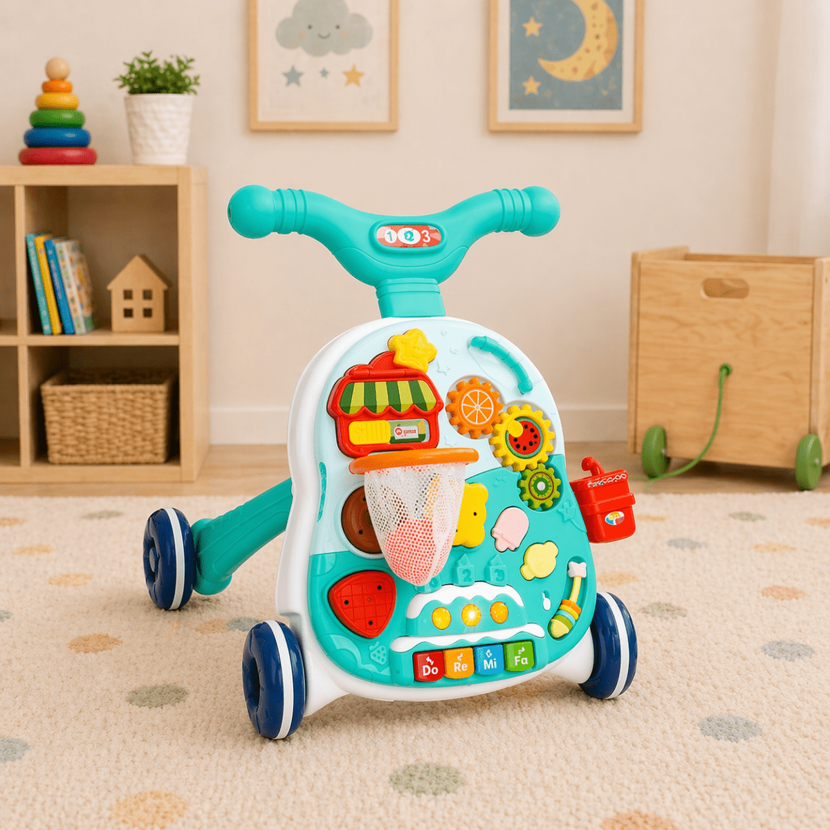 Huanger Multi-Function Baby Walker 2-in-1 – Activity Table & Push Walker
