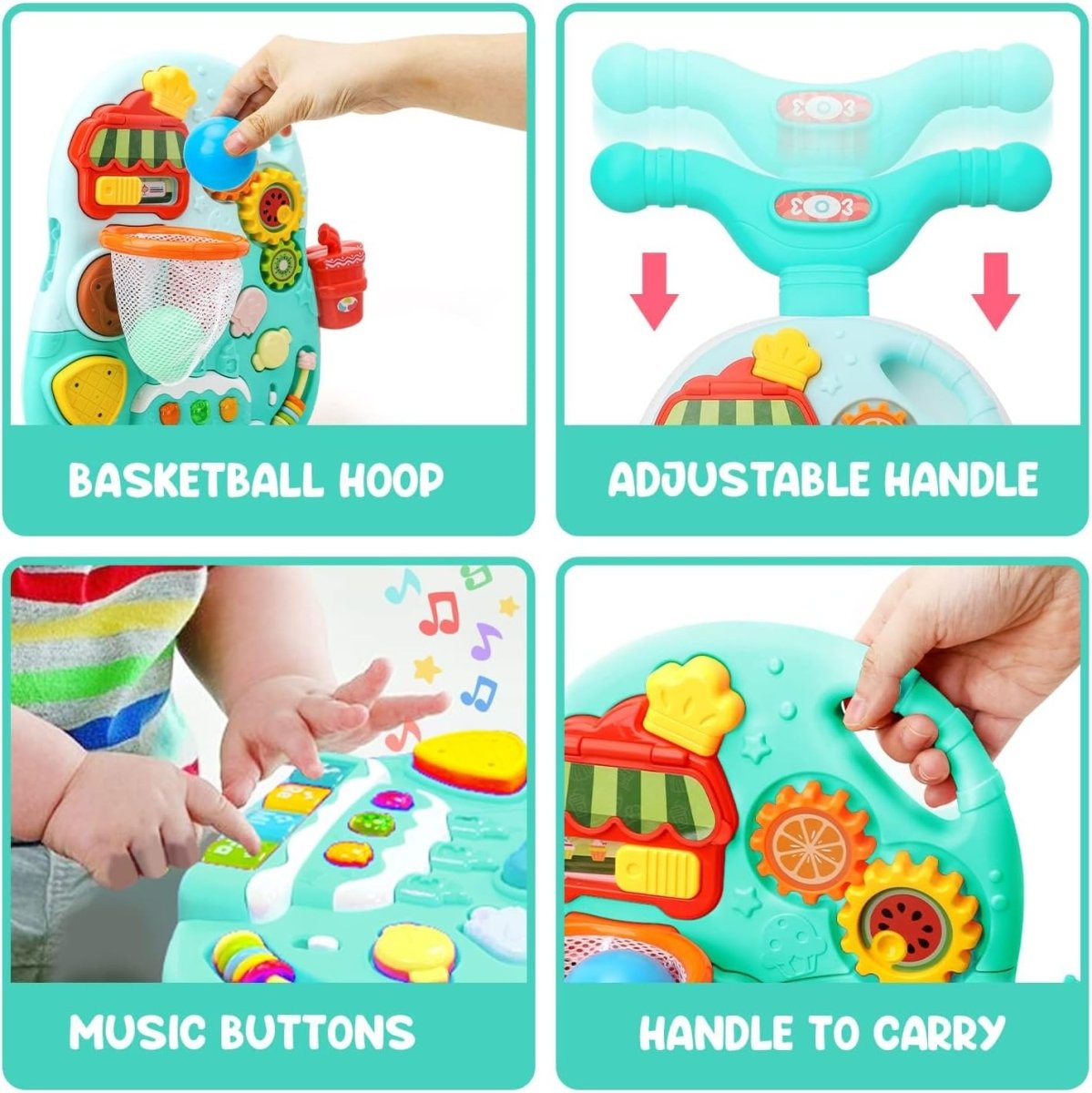 Huanger Multi-Function Baby Walker 2-in-1 – Activity Table & Push Walker