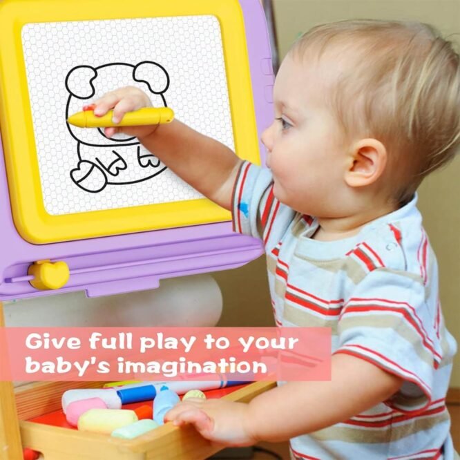 Huanger Large Baby Walker with Lights & Music – Cartoon Learning Push Walker