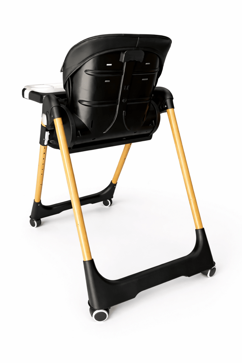 Kidilo  Adjustable 2-in-1 Baby Feeding High Chair with Reclining Seat, Wheels & 5-Point Safety Harness