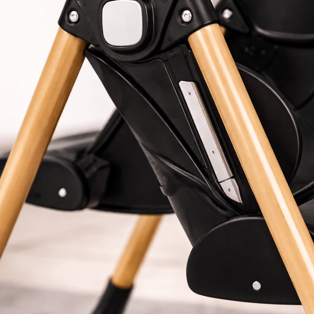 Kidilo  Adjustable 2-in-1 Baby Feeding High Chair with Reclining Seat, Wheels & 5-Point Safety Harness