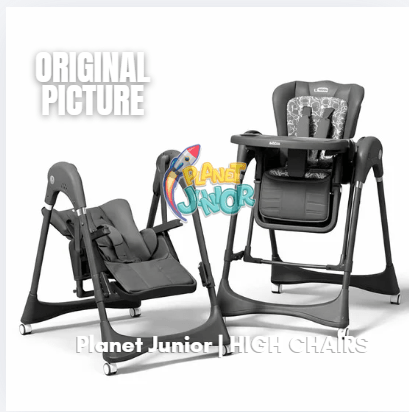 Kidilo Adjustable Electric  Baby Feeding High Chair with Wheels, Tray & Cushioned Seat