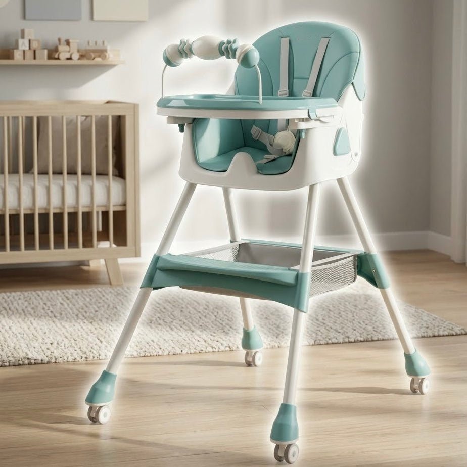 Kidilo Baby Feeding High Chair with Toy Bar & Storage
