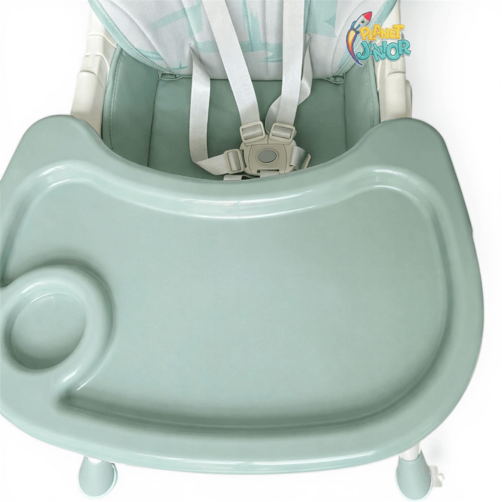Kidilo Premium 3-in-1 Convertible Baby Feeding High Chair with Wheels