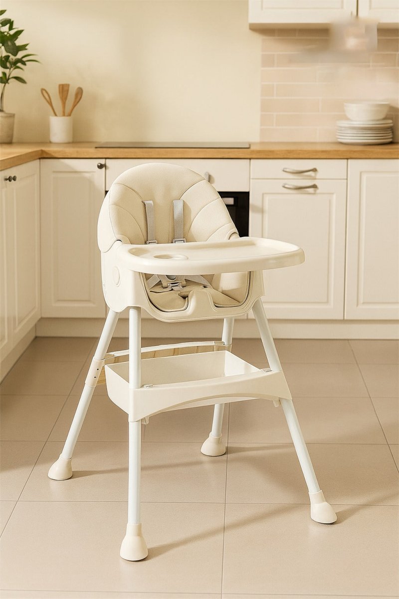 Kidilo Premium 3-in-1 Convertible Baby Feeding High Chair with Wheels