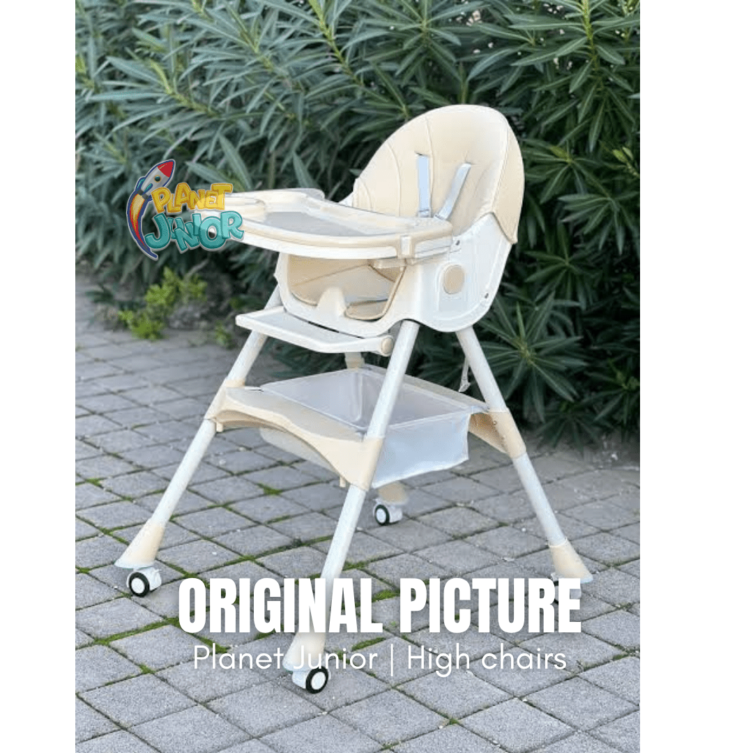Kidilo Premium 3-in-1 Convertible Baby Feeding High Chair with Wheels