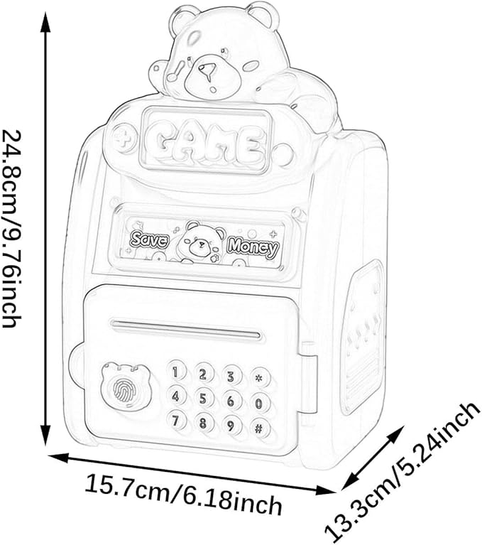 Kids Bunny Electronic Password Piggy Bank – Smart Money Saving Box for Children