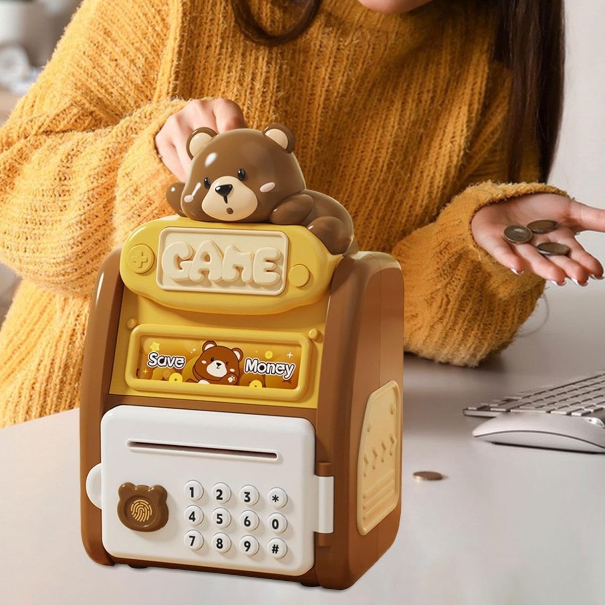 Kids Electronic Password Piggy Bank with Lock – Smart Money Saving Box for Children