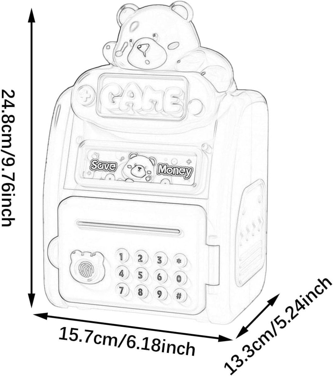 Kids Electronic Password Piggy Bank with Lock – Smart Money Saving Box for Children