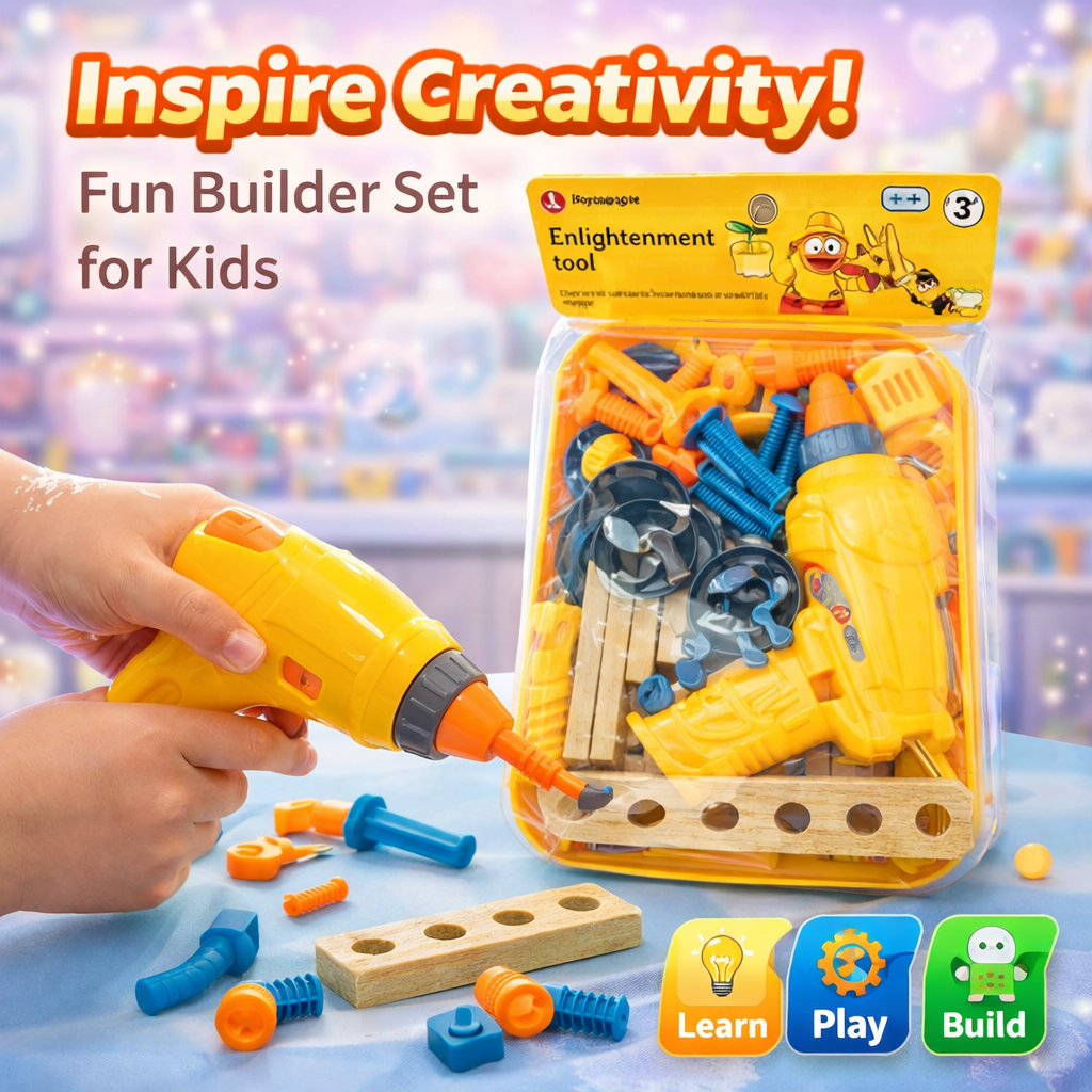 Kids Engineering Tool Set – DIY Construction Play Kit with Tools