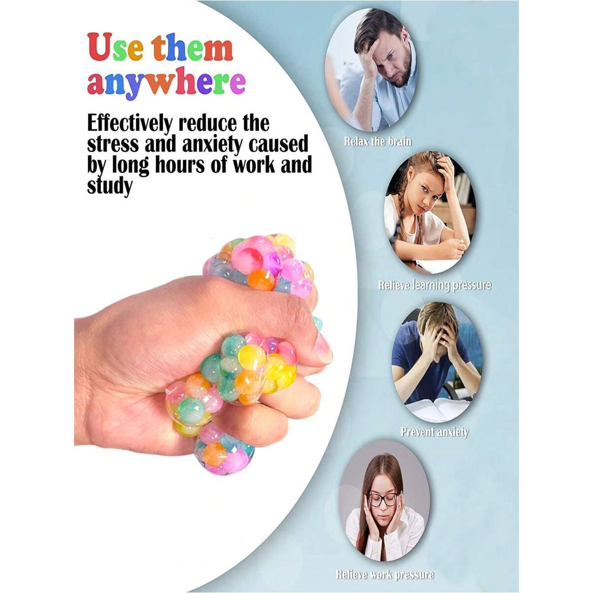 Kids Fidget Stress Relief Squishy Ball | 1 Pc