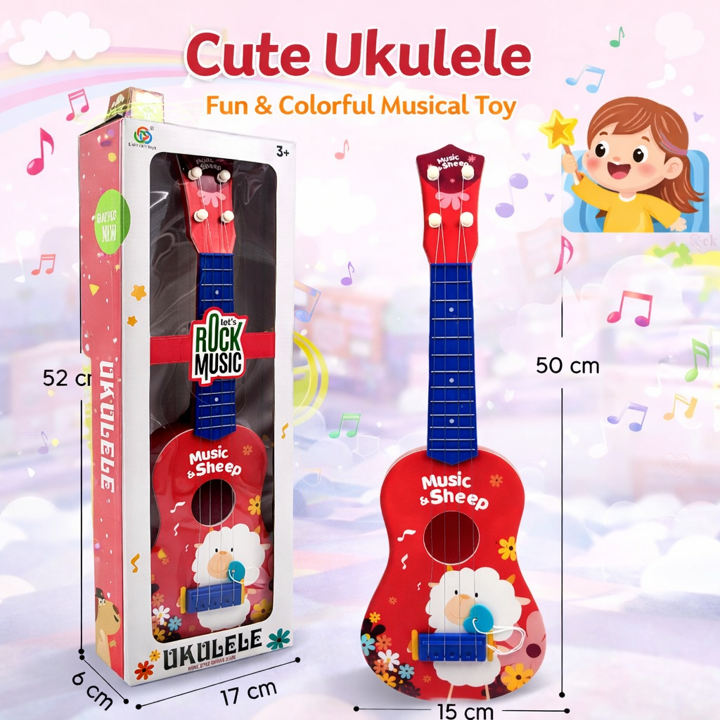 Kids Musical Ukulele Guitar – Colorful Learning Instrument with Fun Sound