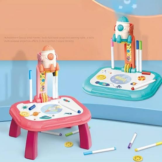 🚀 Kids Spaceship Painting Projection Table