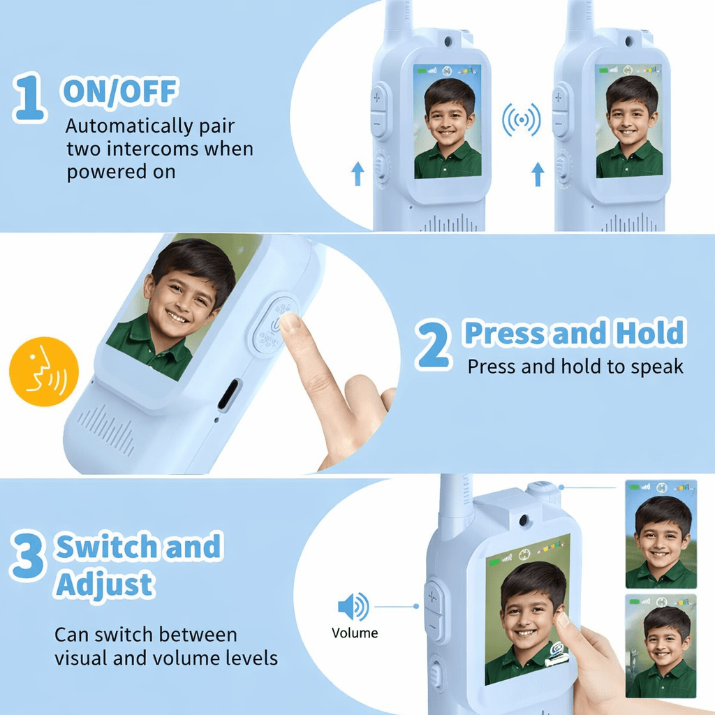 Kids Video Walkie Talkie Camera – HD Video Calling Communication Device