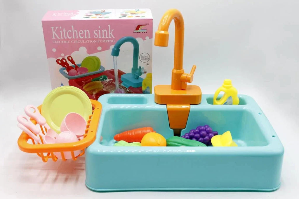 Realistic Kitchen Sink Set with Cute Accessories