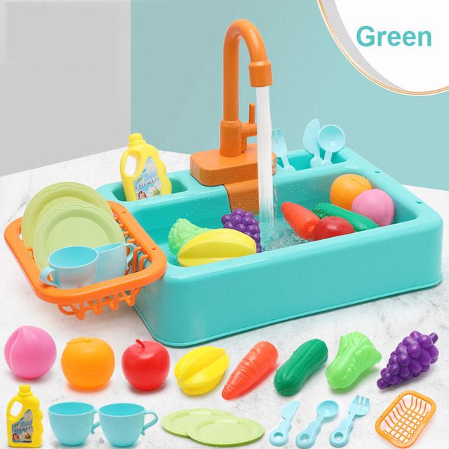 Realistic Kitchen Sink Set with Cute Accessories
