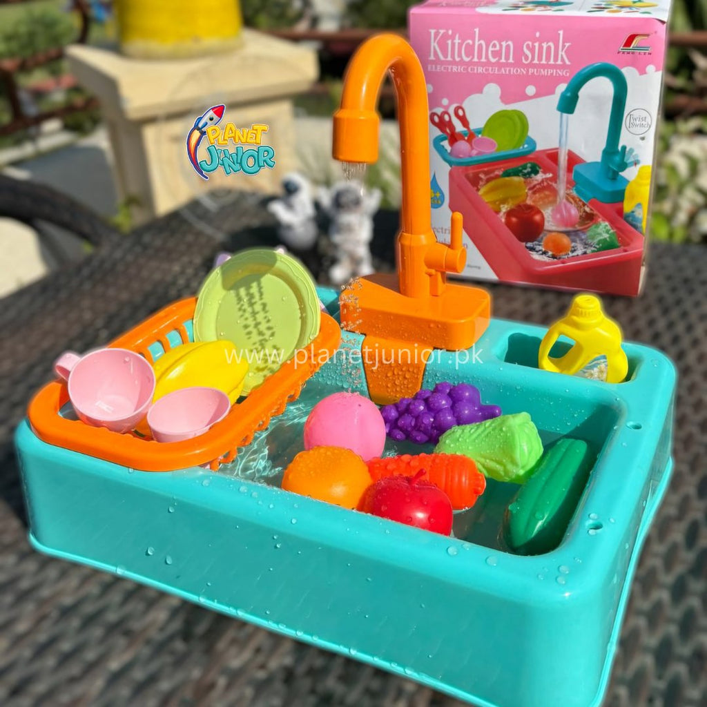 Realistic Kitchen Sink Set with Cute Accessories