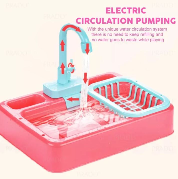 Realistic Kitchen Sink Set with Cute Accessories
