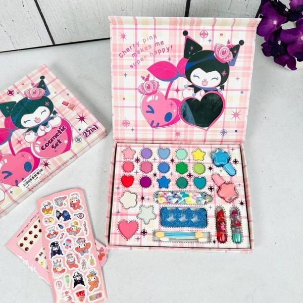 Kuromi Pretend Makeup Box – 25-Piece Cosmetic Play Set